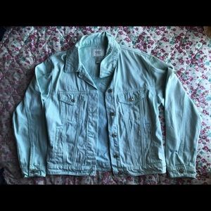 Forever 21 mint green denim jacket